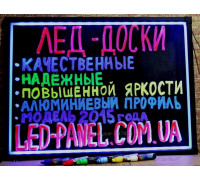 Светящийся борд. LED доска FLUORECENT BOARD 60*80 c фломастером и салфеткой