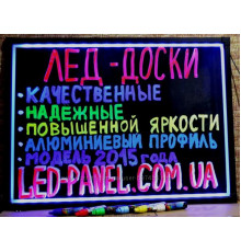 Светящийся борд. LED доска FLUORECENT BOARD 60*80 c фломастером и салфеткой