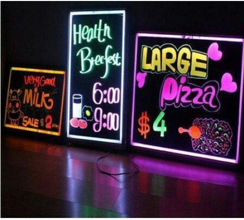 Светящийся борд LED доска FLUORECENT BOARD 40*60 c фломастером и салфеткой