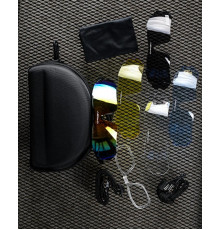 Окуляри тактичні OAKLEY (5 лінз) з поляризацією Чорні ВТ6825