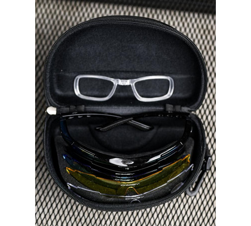 Окуляри тактичні OAKLEY (5 лінз) з поляризацією Чорні ВТ6825