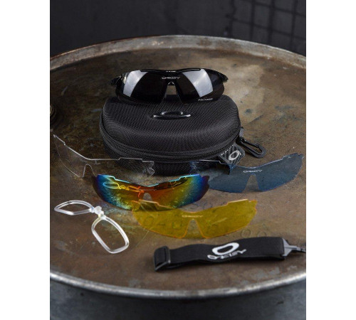 Окуляри тактичні захисні в чохлі Oakley M-Frame Hybride Баллістичні окуляри ЛГ7158