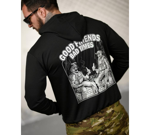 Мілітарі худі TRENASHFriends black ТР6029 за 879 грн