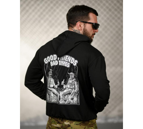 Мілітарі худі TRENASHFriends black ТР6029 за 879 грн