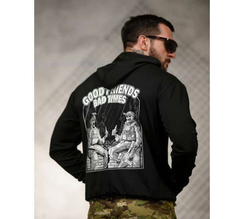 Мілітарі худі TRENASHFriends black ТР6029 за 879 грн