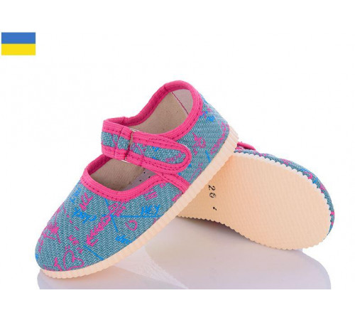 Капці для садка, яслі, дитячі капці для садка на липучці Ліловий