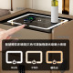Тумба YJXF01 из экокожи с LED подстветкой, USB, датчик движения, беспроводная зарядка, Bluetooth-аудио Серая 50х40х47см