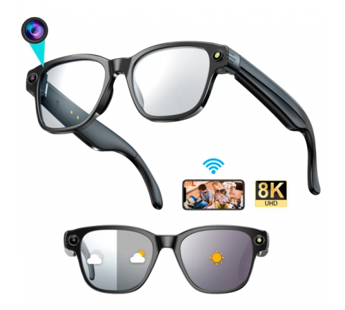 Умные фотохромные очки с камерой 8MP, видеозаписью и встроенным чатом GPT AI Smart Glasses AIMB-G1