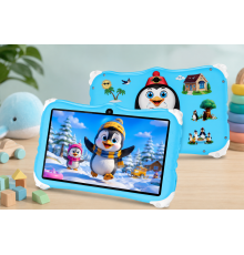 Дитячий планшет Meijiahui K1 Android-15 Penguin / Планшет 7" 6GB/128GB / Дитячий планшетний ПК з екраном 7 дюймів Синій