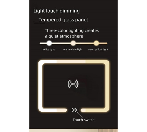 Современная тумба XF01 из экокожи с сейфом, LED-подсветкой и Bluetooth Белая