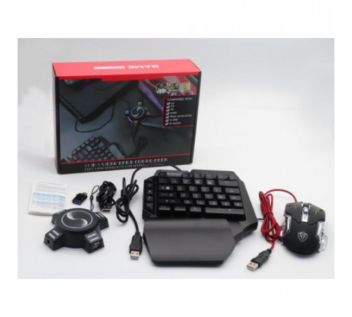 Набор с клавиатурой мышкой и конвертером Игровой для консолей Combo Gaming Клавиатура Мышь Хаб Mix Pro