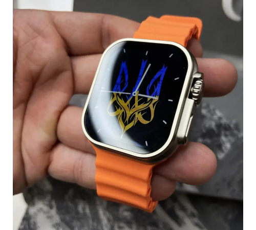 Помаранчеві Смарт годинник L8 Ultra Max 49 mm 1:1 Apple Watch! AMOLED.Преміум якість. Є гвинти та фіксатор ремінця за 651 грн