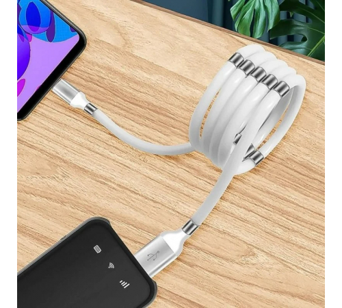Вечный кабель с магнитными вставками для зарядки micro USB 1 метр
