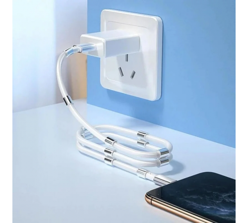 Вечный кабель с магнитными вставками для зарядки micro USB 1 метр