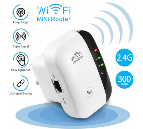 WIFI REPEATER Dynamode Підсилювач сигналу, репітер. ретранслятор 300Mb Білий