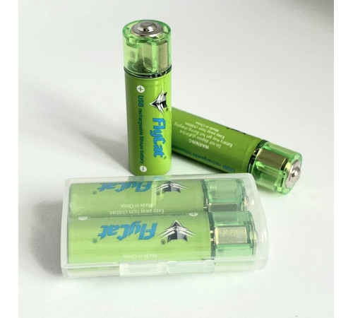 Аккумуляторы с USB батарейка AA FluCat 1.5V 1500 mAh (2 шт.)