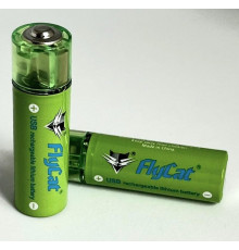 Аккумуляторы с USB батарейка AA FluCat 1.5V 1500 mAh (2 шт.)