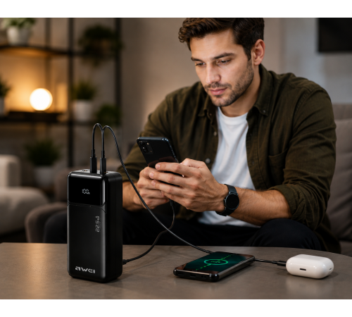 Мобільні зарядні пристрої AWEI PA 105 / POWER BANK 22,5W / Павербанк 40000mah