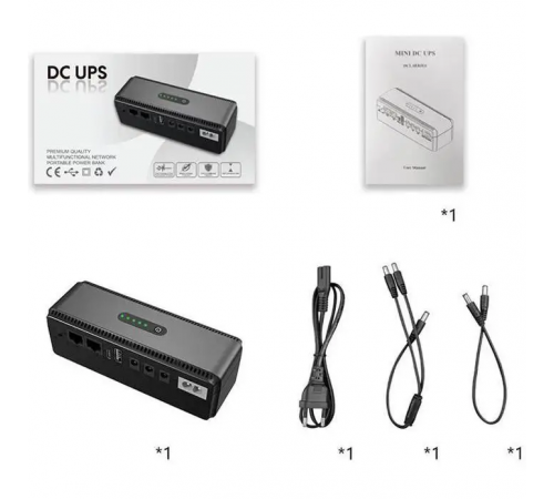 Источник бесперебойного питания для роутера, 10400mAh / Повербанк для роутера / Бесперебойник для роутера