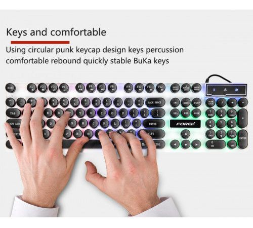 Комплект игровой клавиатуры и мыши с подсветкой FOREV FV-Q90