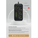 Сетевой фильтр питания UA Power Socket F09U 3 розетки +4USB +Type-C Port 2m, сетевой удлинитель розеток