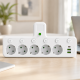 Сетевой фильтр 5 розеток + USB/адаптер на 5 розеток + USB с индивидуальными кнопками и LED-подсветкой Белый