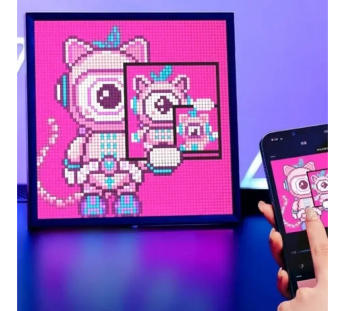 Экран светодиодный пиксельный с управлением через приложение 32x32 Pixel Created