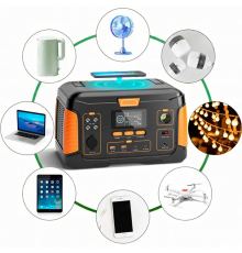 Электоростанция WX1439, 1000W (252 000 мАч), чистая синусоида, USB, Type-C, DC, 2 розетки, фонарь