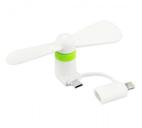 Мини вентилятор для телефона micro USB и Lightning