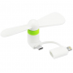 Мини вентилятор для телефона micro USB и Lightning