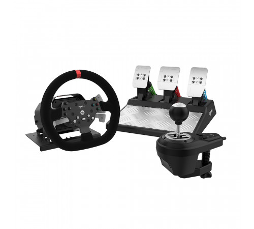 Руль игровой 3 педали PXN V10 Gaming Racing PC/PS3/PS4/XO/SWITCH Профессиональный игровой руль (270°/900°)