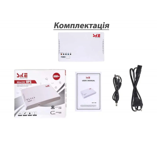 Источник бесперебойного питания для роутера (ИБП) 5/9/12в - USB бесперебойник 12 вольт 32.56Wh (УПС) белый