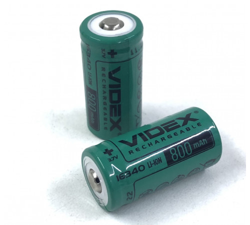 Аккумуляторы Videx 16340 на 800mAh за 241 грн