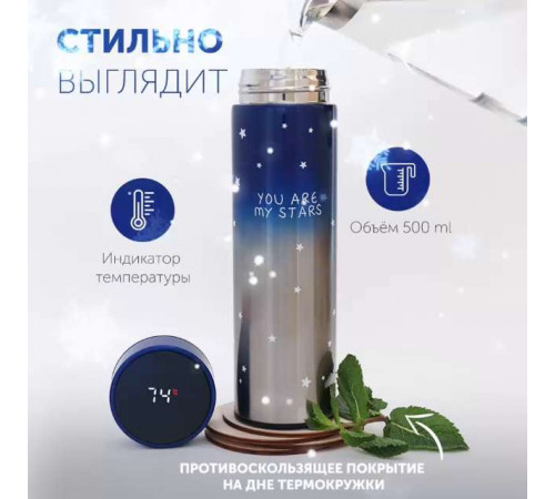 Термос розумний з датчиком температури Термокружка з сенсорним екраном