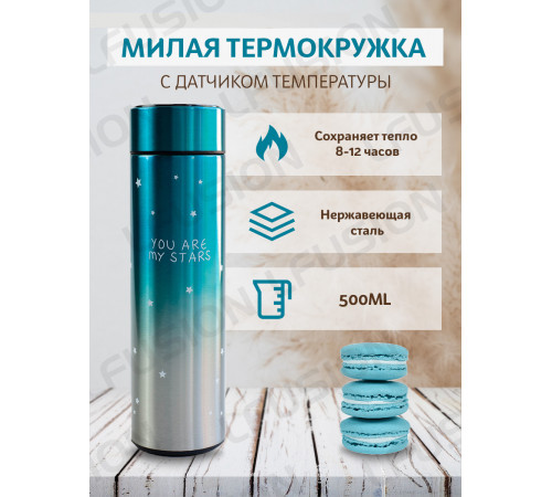 Термос розумний з датчиком температури Термокружка з сенсорним екраном