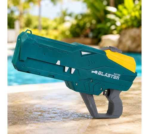 Водяной пистолет детский крокодил Water Gun 550мл / Бластер аккумуляторный водный автомат с автоматическим набором воды
