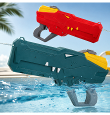 Водяной пистолет детский крокодил Water Gun 550мл / Бластер аккумуляторный водный автомат с автоматическим набором воды