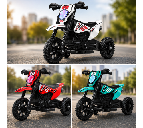 Электромотоцикл для детей Cool Mountain 26X-130 / Детский электро мотоцикл с LED-подсветкой и музыкой