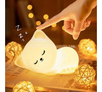 Детский ночник Sleeping cat Светильник аккумуляторный сенсорный 6 режимов свечения 5Вт