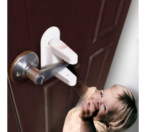 Дитячий замок блокатор на дверні та віконні ручки клямка Door Lever Lock обмежувач відчинення дверей