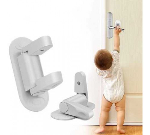 Дитячий замок блокатор на дверні та віконні ручки клямка Door Lever Lock обмежувач відчинення дверей