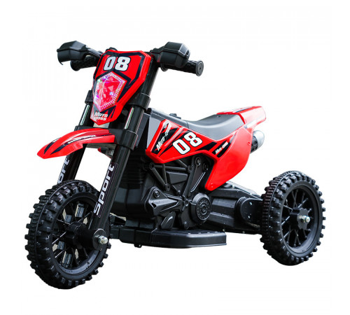 Электромотоцикл для детей Cool Mountain 26X-130 / Детский электро мотоцикл с LED-подсветкой и музыкой Красный