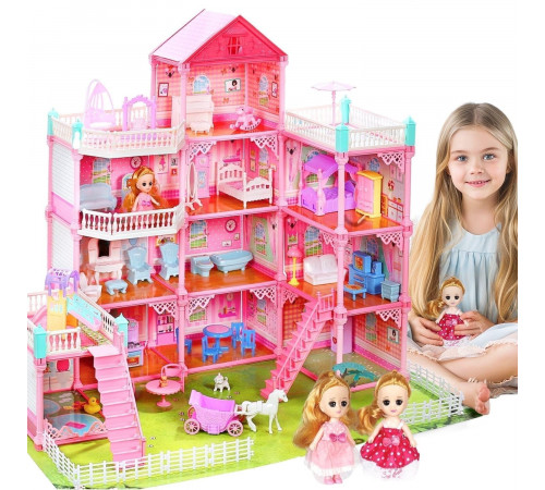 Игровой набор / Кукольный домик с мебелью и куклами Princess Home