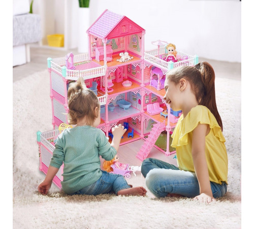 Игровой набор / Кукольный домик с мебелью и куклами Princess Home