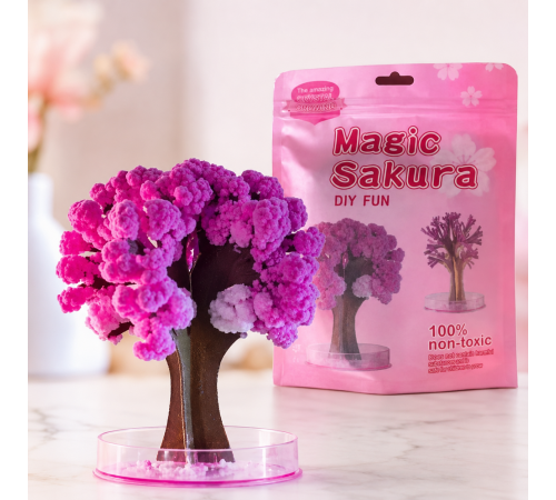 Искусственный цветок сакуры Magic Sakura / Творческий набор для выращивания кристаллов