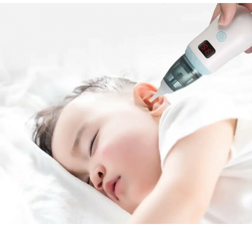Аспиратор детский аккумуляторный 2-в-1 BABY NOSE с LED-дисплеем и регулятором мощности (WO-19)