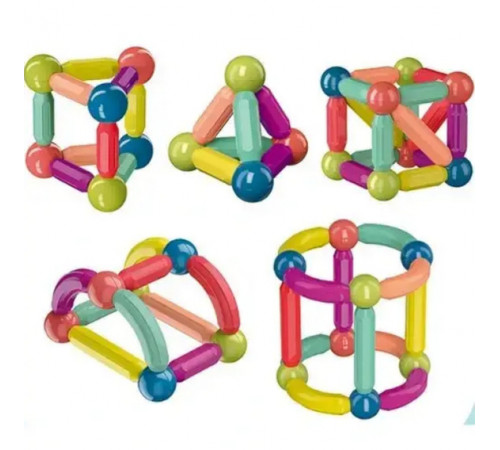 Магнітний конструктор 26 паличок, 10 кульків SKY Magnetic Sticks, кольоровий