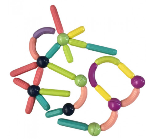 Магнітний конструктор 26 паличок, 10 кульків SKY Magnetic Sticks, кольоровий
