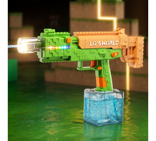 Водяний електричний пістолет зі світлом / Водяний автомат Electric Water Gun / Водяний бластер з баком для води