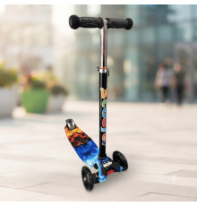 Самокат Scooter з підсвічуванням коліс для дівчинки та хлопчика синій